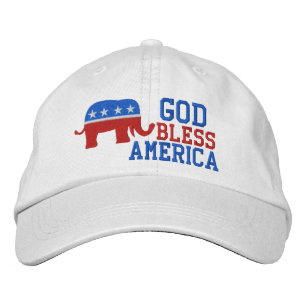Republican Patriotic / God Bless America Embroidered Hat