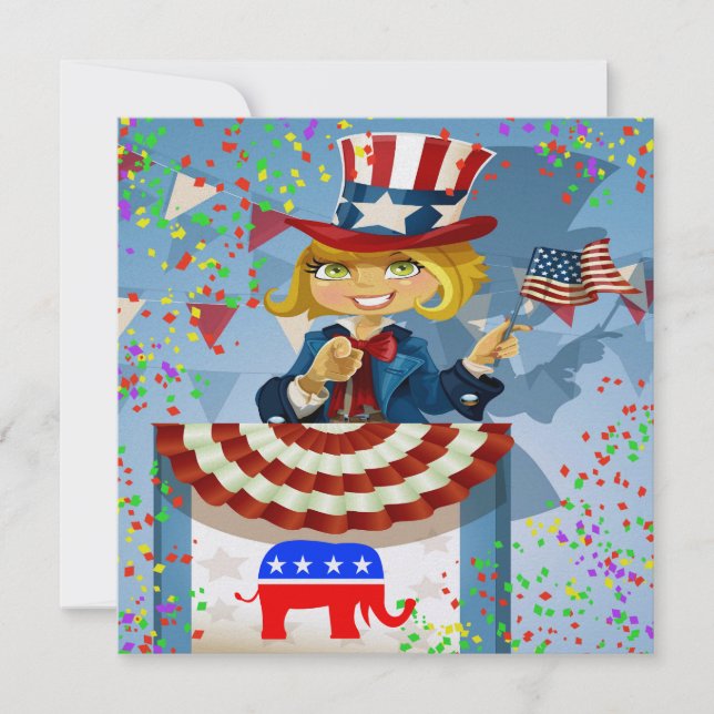 Republican Patriotic Invitation - srf (Front)