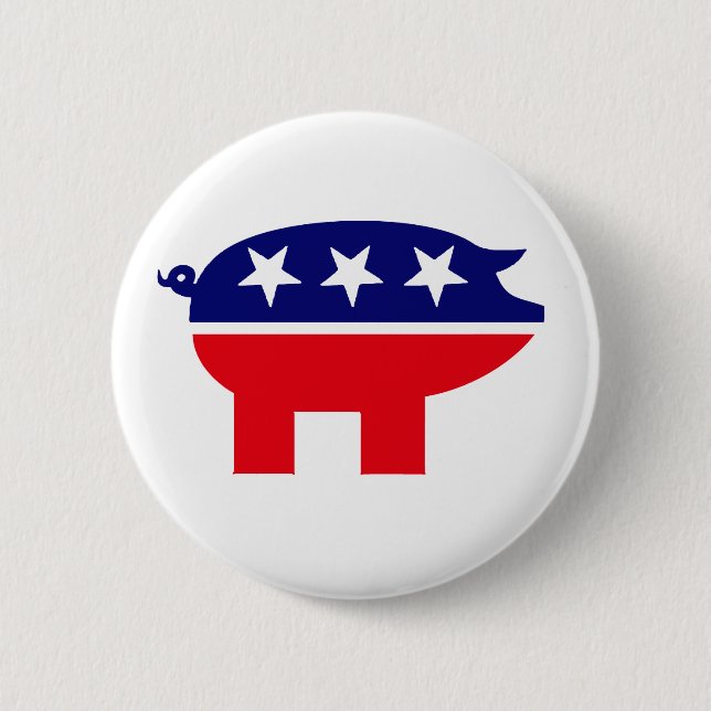 Republican Pig button (Front)