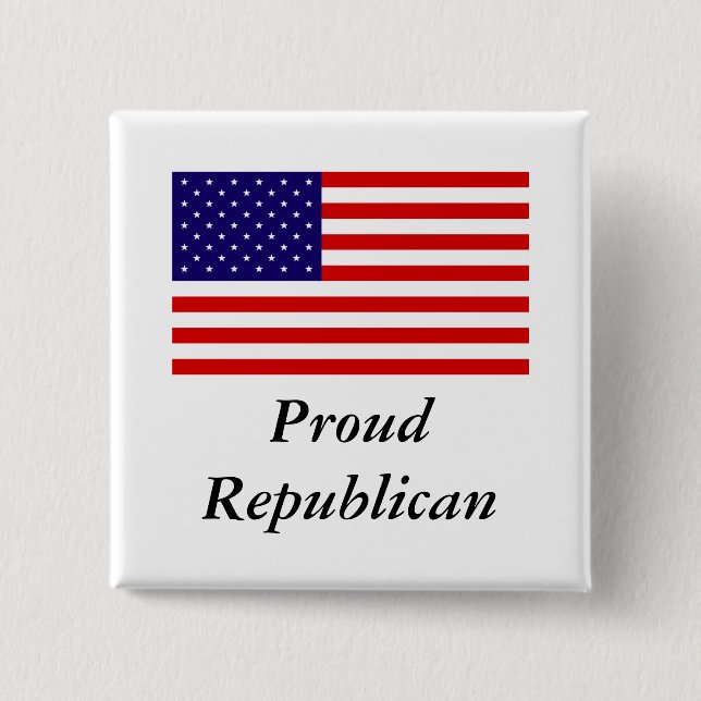 Republican Pride 15 Cm Square Badge (Front)