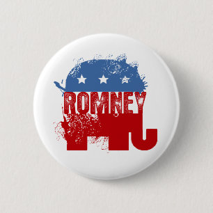 Republican ROMNEY 6 Cm Round Badge