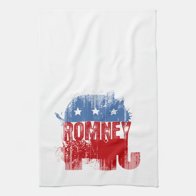 Republican ROMNEY Tea Towel (Vertical)