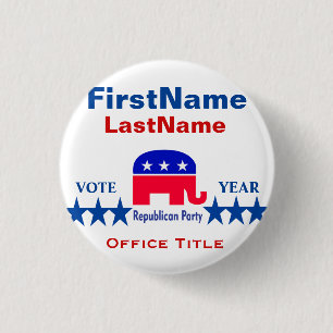Republican Round Button Template