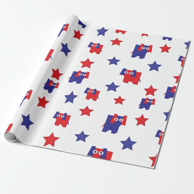 Republican seamless wrapping paper (Unrolled)