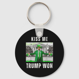 Republican St Patricks Day Kiss Me Trump Won For M Key Ring