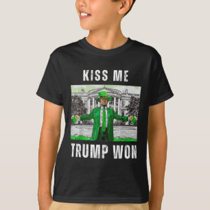 Republican St Patricks Day Kiss Me Trump Won For M T-Shirt