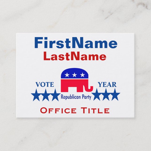 Republican Templates Business Card (Front)
