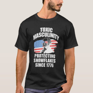 Republican Toxic Masculinity American Flag George  T-Shirt
