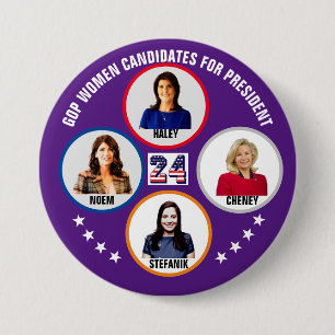 Republican Women for President 2024 7.5 Cm Round Badge