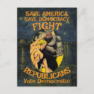 REPUBLICAN ZL X1 KP PARTY VOTE ELECTION COST T ANNOUNCEMENT POSTCARD