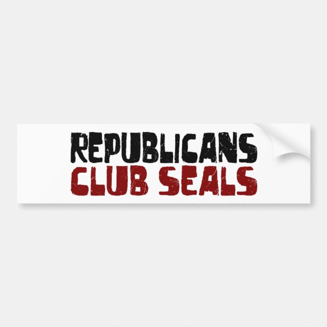 Republicans Club Seals Bumper Sticker (Front)