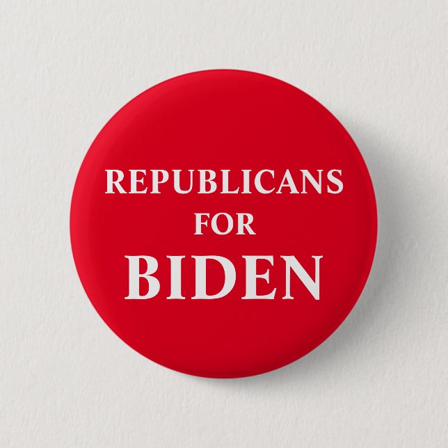 Republicans For Biden 6 Cm Round Badge (Front)
