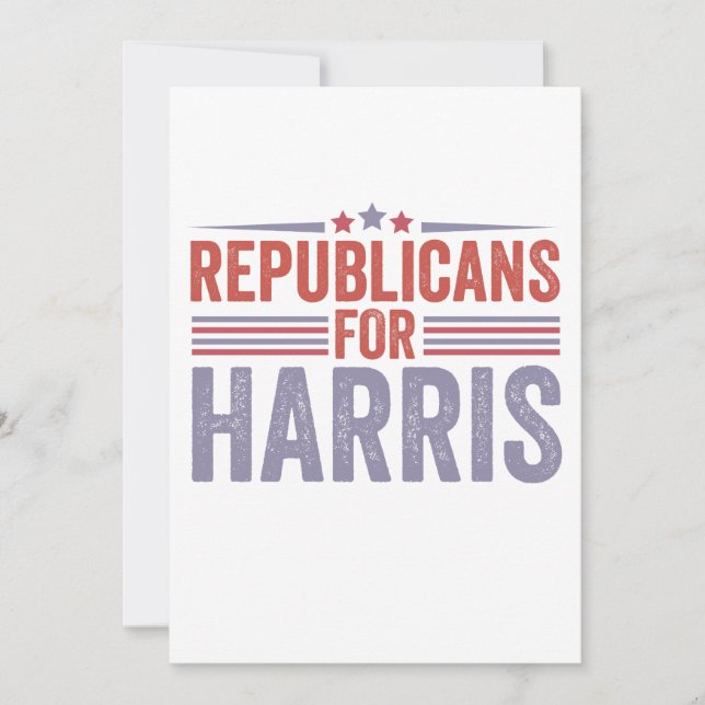 Republicans For Harris Election 2024  Invitation (Front)