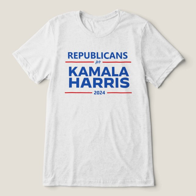 Republicans for Kamala Harris 2024 Tri-Blend Shirt (Design Front)