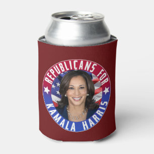 Republicans for Kamala Harris President Photo 2024 Can Cooler