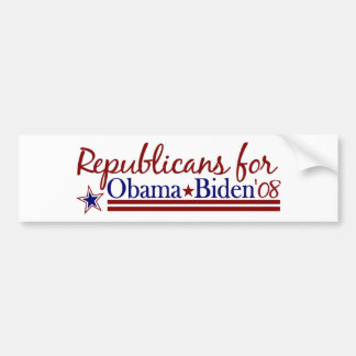 Republicans for Obama Biden Bumper Sticker