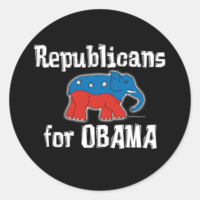 Republicans for Obama Stickers (Front)