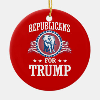 REPUBLICANS FOR TRUMP CERAMIC TREE DECORATION