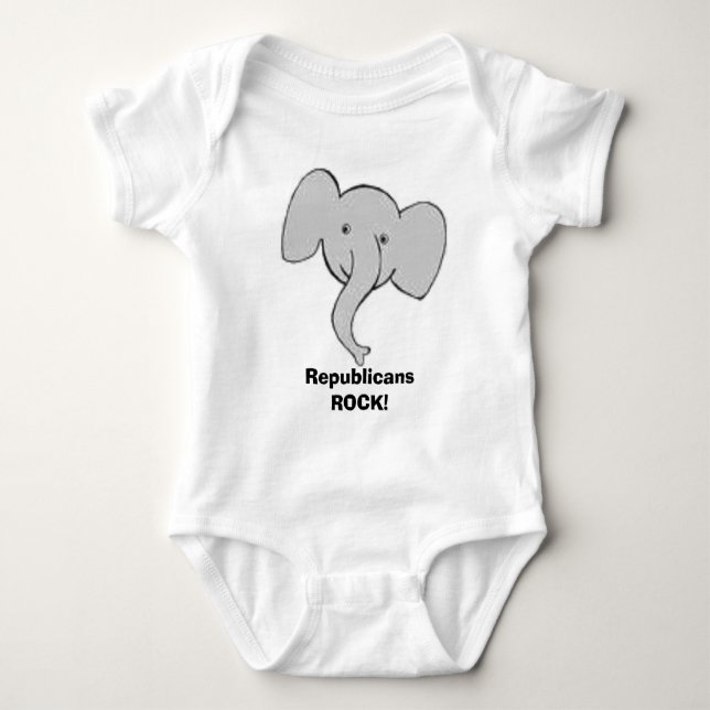 Republicans ROCK! Baby Bodysuit (Front)