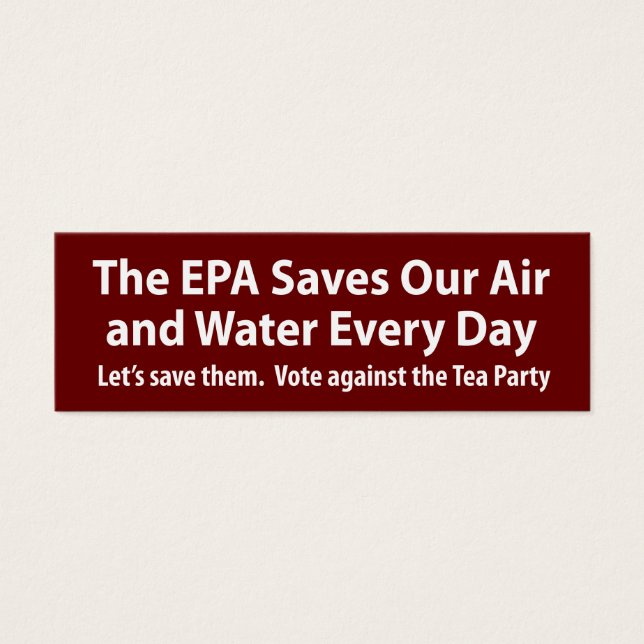 Republicans Want to Shut Down the EPA? (Front)