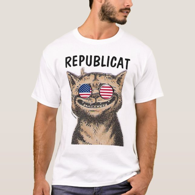 REPUBLICAT Funny Republican CAT T-shirts (Front)