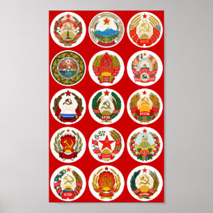 Republics of the Soviet Union - changre background Poster