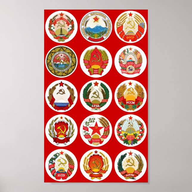 Republics of the Soviet Union - changre background Poster (Front)