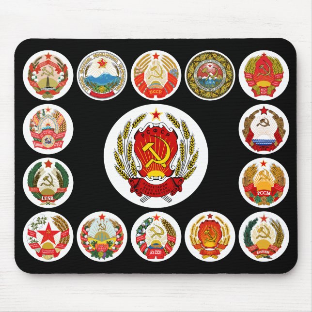 Republics of the Soviet Union Mouse Pad (Front)