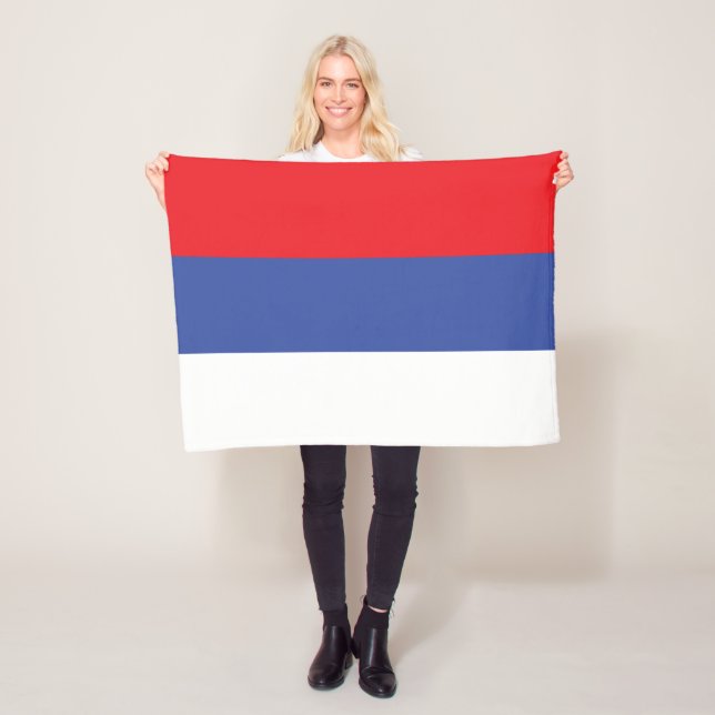 Republika Srpska Flag Fleece Blanket (In Situ)