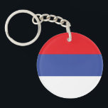 Republika Srpska Flag Key Ring<br><div class="desc">Patriotic flag of Republika Srpska.</div>