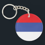 Republika Srpska Flag Key Ring<br><div class="desc">Patriotic flag of Republika Srpska.</div>