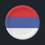 Republika Srpska Flag Paper Plate<br><div class="desc">Patriotic flag of Republika Srpska.</div>