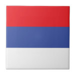 Republika Srpska Flag Tile<br><div class="desc">Patriotic flag of Republika Srpska.</div>