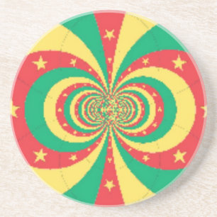 République du Cameroun five-pointed star Coaster
