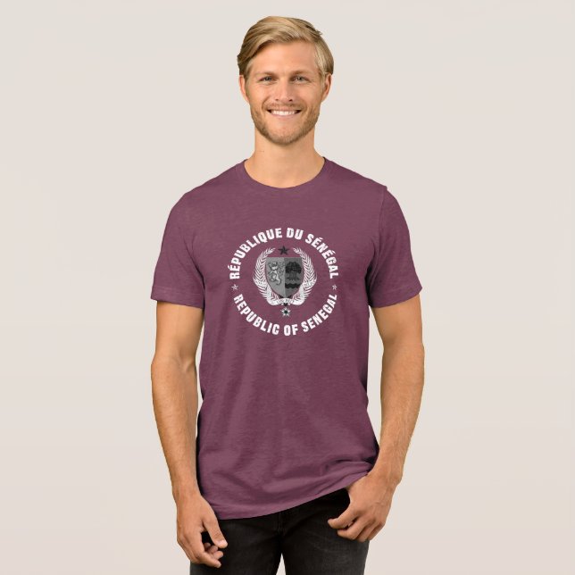Republique du Senegal Tri-Blend Shirt (Front Full)