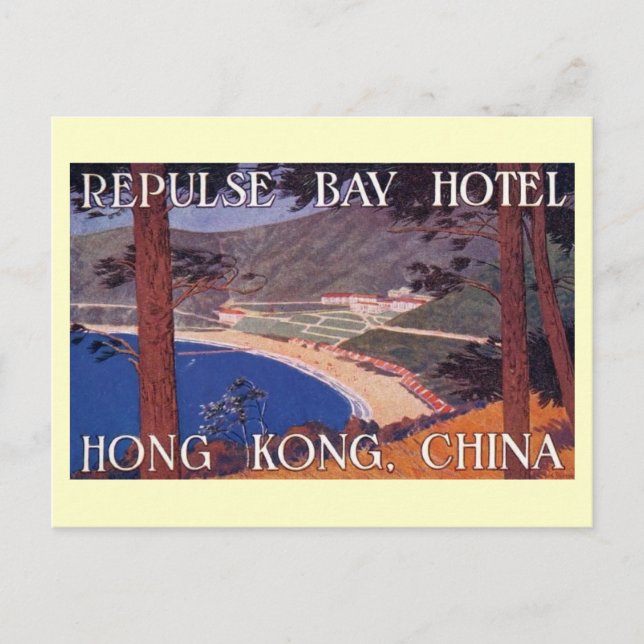 Repulse Bay Hotel, Hong Kong, China Vintage Postcard (Front)