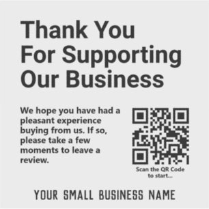 Request that Customers Leave a Review QR Code