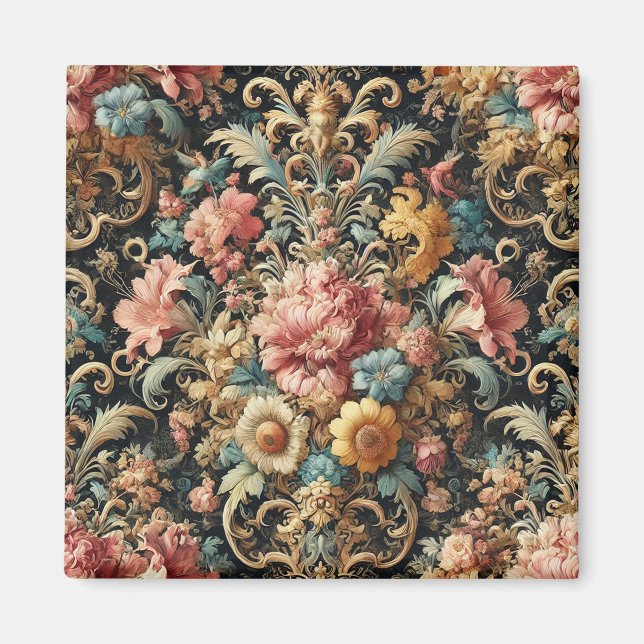 Requiem for Arcana – Gothic Floral Design Magnet (Front)