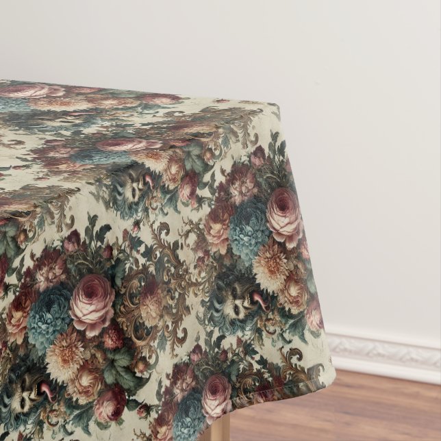 Requiem Rhapsody – Gothic Floral Tablecloth (In Situ)