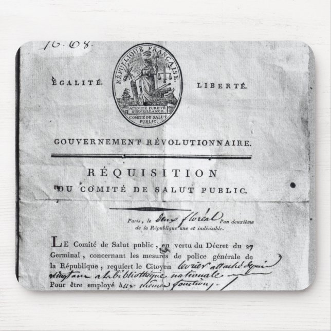 Requisition of the Committee of Public Mouse Pad (Front)