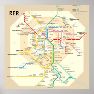 RER paris Poster