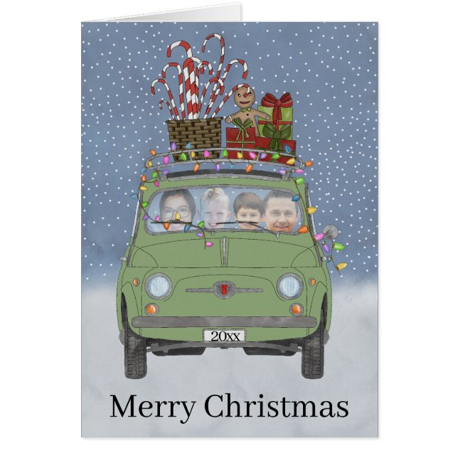 Rero Fiat 500 customisable photo card (Front)