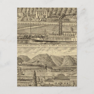 Res of the late Thompson H Sims Postcard