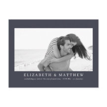 Rescheduled Wedding Announcement Modern Photo
