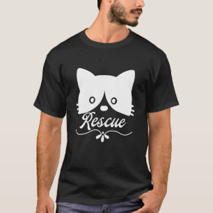 Rescue a Cat Adopt Do not Shop Vintage Rainbow Ret T-Shirt