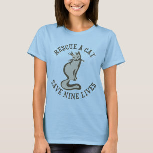 Rescue A Cat Save Nine Lives T-Shirt