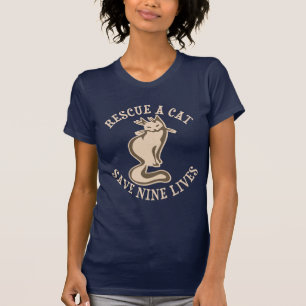 Rescue A Cat Save Nine Lives T-Shirt
