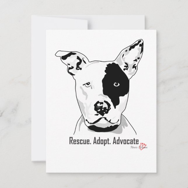 Rescue. Adopt. Advocate Blank Card (Front)