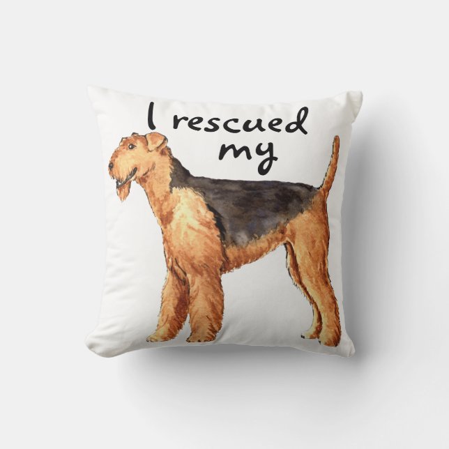 Rescue Airedale Cushion (Front)
