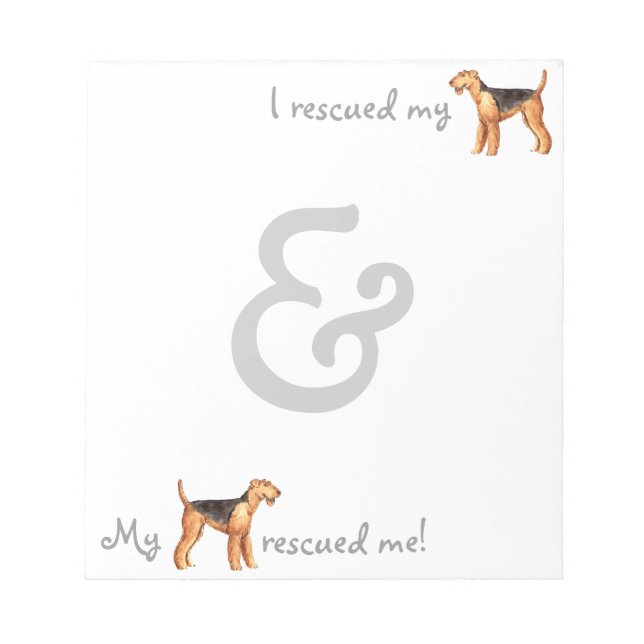 Rescue Airedale Notepad (Front)